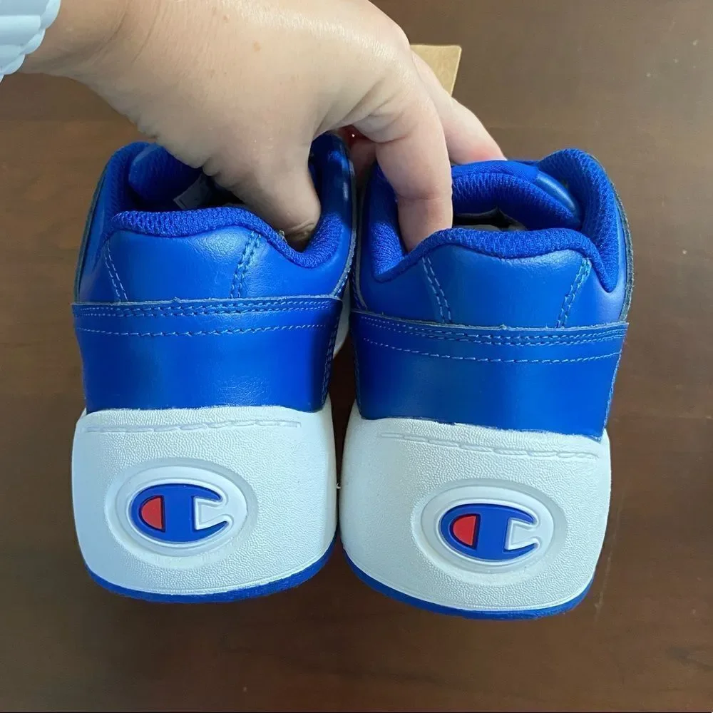 NWT Champion Super C Court Leather Shoe Blue Youth